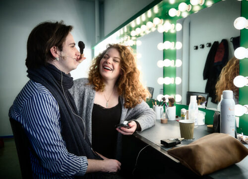 makeup backstage